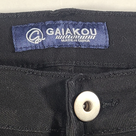 Gaiakou Men's Black Jeans NWT Size 42 Cotton And Spandex - Picture 6 of 12
